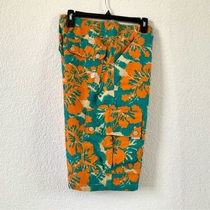 ROCAWEAR Tropical Print Original Fit Cargo Shorts, Sz 32